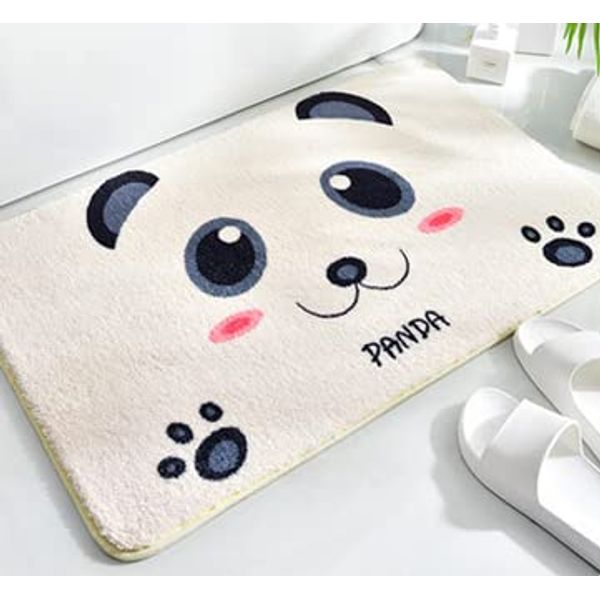 Portal Corporation Entrance Mat, Panda, Bathroom Mat, Scandinavian Bath Mat, Foot Wipe Mat, Kitchen Mat, Antibacterial, Mildew Resistant, Fluffy, Washable, Hallway, Washstand, Bedroom, Indoor, Indoor,