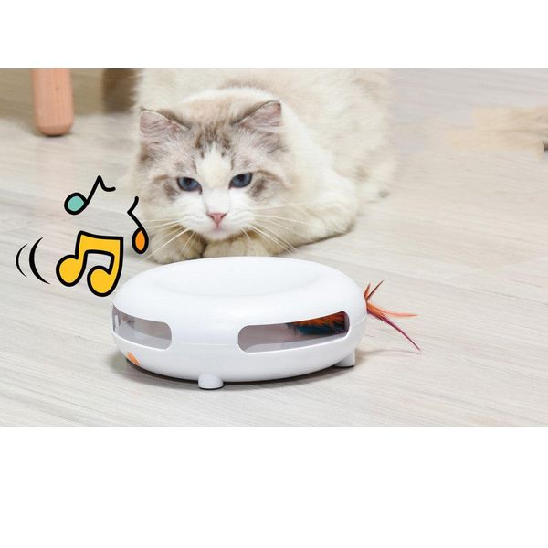 Whisker Whirligig: Hilarious Cat Entertainment Center - White