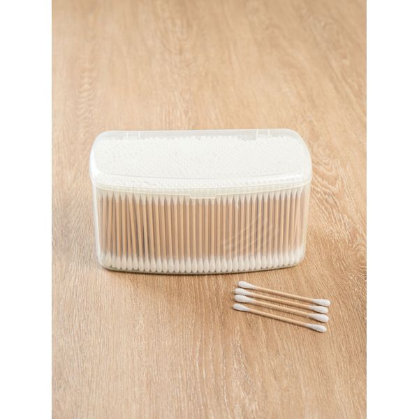 Square Case Wooden Cotton Swab 800P