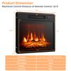 18" Electric Fireplace Inserts & Freestanding Adjustable Heater Log Flame 1400W
