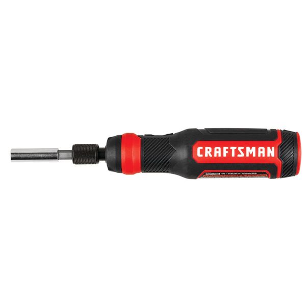 CRAFTSMAN 4V Electric Screwdriver Set, 300 RPM, Micro-USB Charging Port, 3-Stage Battery Charge Indicator (CMHT66718B20)