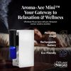 Aroma-Ace Mini Essential Oil Diffuser for Home Scent Diffusers - Portable Waterless Aromatherapy Diffusers with Rechargeable Battery, Nebulizing Atomizer Air Diffuser for Home - White