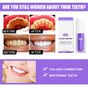 Purple Toothpaste for Teeth Whitening 2pcs Teeth Refresher Purple Color Corrector Booster Toothpaste 3D Teeth Whitening Kit for Tooth Stain Removal Enhances Tooth Brightness