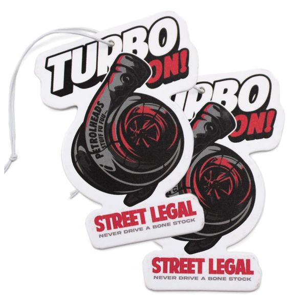 VmG-Store 2er Set Lufterfrischer Duftbaum Tuning fürs Auto Duftspender Air Freshener Duft lustiger Anhänger Design (139 Turbo On)