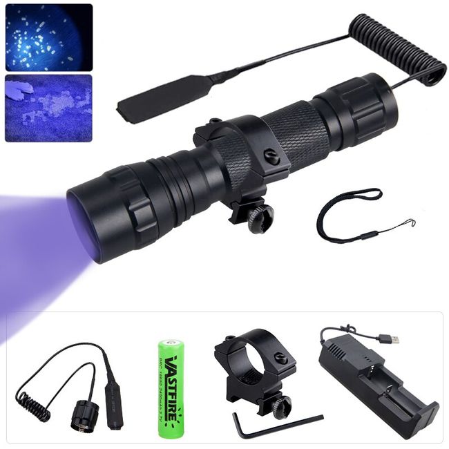 Vastfire 365nm Black Light UV Flashlight ultra Pure Ultraviolet