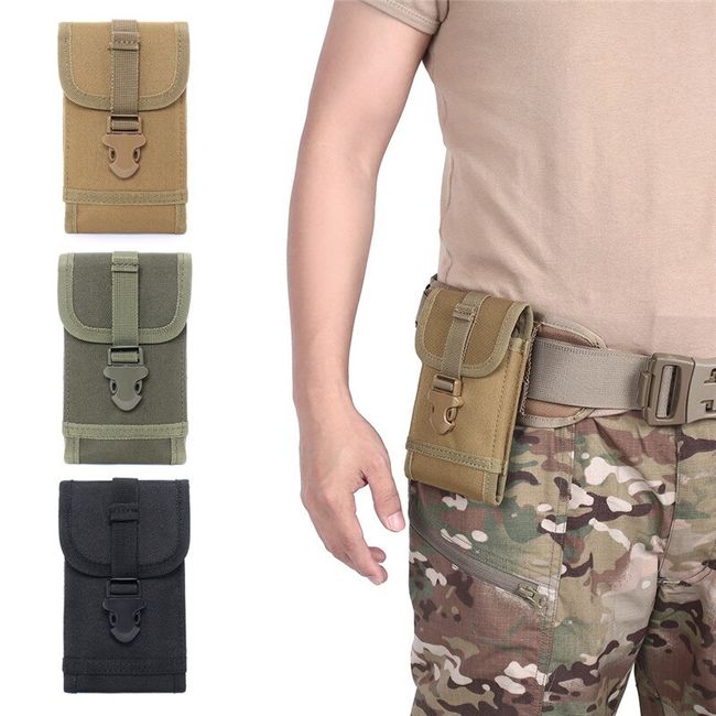  Modular System Waist Bag Belt Pack Hip Pocket MOLLE Travel  Hiking Black : Sports & Outdoors