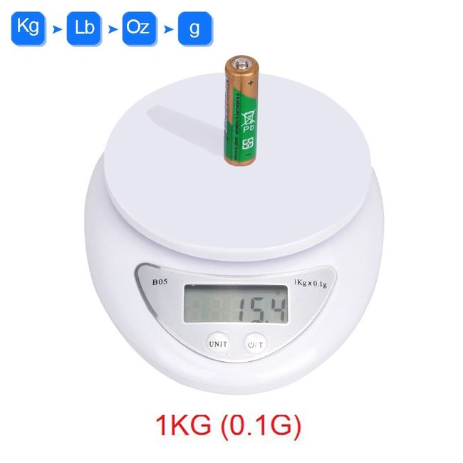 1pc 5kg LED Portable Digital Scale Scales Food Balance Measuring Weight  Kitchen Electronic Scales Small Scale Weighing In Grams - AliExpress
