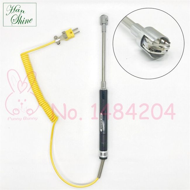 Digital Thermometer Type K Thermocouple Temperature Indicator 1310 with  Magnetic Probe Roller Surface Sensor