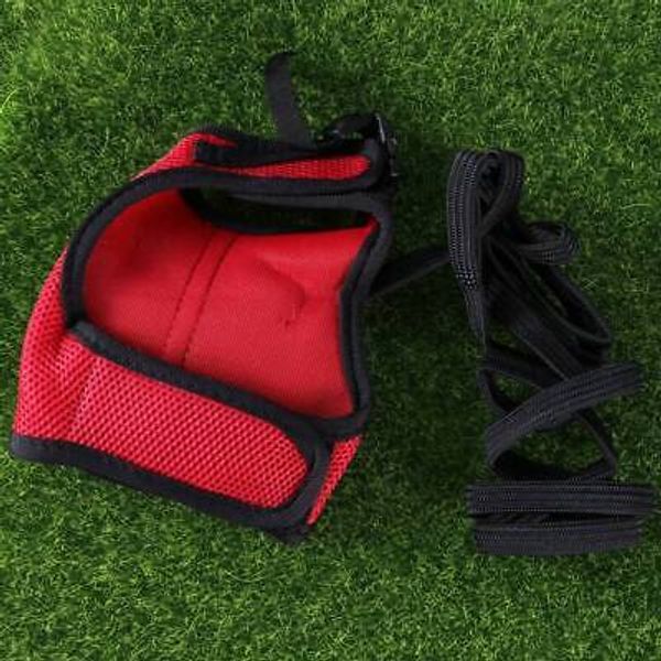 Retractable Dog Leash Red Pet Harness Back Length Adjustable