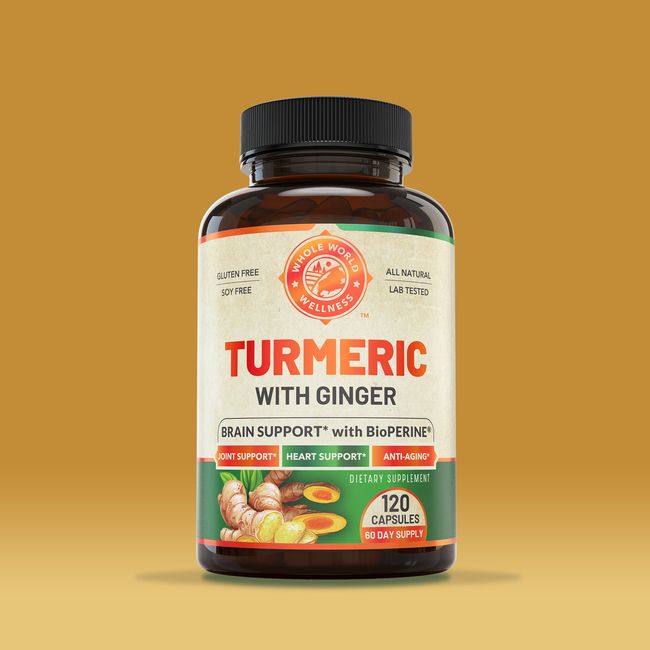 Organic Turmeric Curcumin with Ginger and Black Pepper (2 Month Supply)