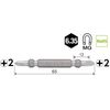 Vessel DS10P2065F 40V Compatible Problem Solving Bit, Easy to Read Double Ended Bits +2 x 65, Set of 10