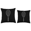 Tennis Racket Line Throw Pillow