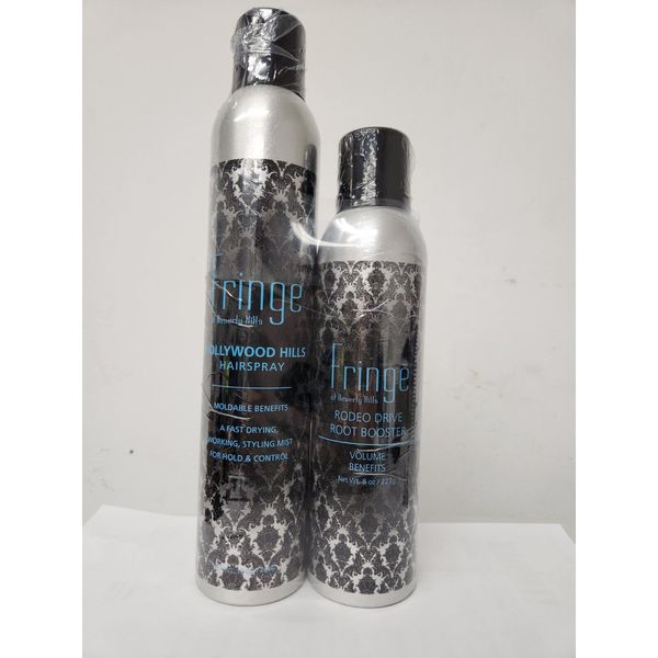 Fringe Of Beverly Hills Hollywood Hills Hair Spray 10OZ Root Booster 8 OZ Kit