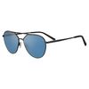 Serengetti Rectangular Odell Matte Black-Saturn Polarized Petrop Blue, Multi, One Size