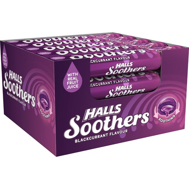 Halls Soothers Sweets Blackcurrant 45g (Pack Of 20)