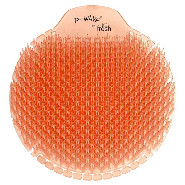 P-Wave Slant6 Urinal Mats Scented, 10 Screens Pack, Fits Most Urinals & Waterless, Long Lasting 30 Days Urinal Deodoriser & Odour Neutraliser, Anti-Splash Guard Slanted Bristle, Mango