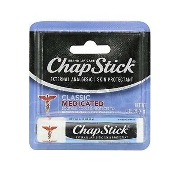 6 Pack Chapstick Classic Medicated Lip Balm 0.15Oz Each EXP 3/25