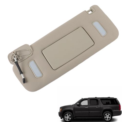 SEBLAFF Gray Sun Visor with Mirror Left Driver Replacement for 2007-2014 Silverado Tahoe Yukon Suburban Escalade 22850306