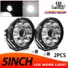 2PCS Laser 5" LED Work Lights Super Bright Combo Offroad Driving Auxiliary Pods