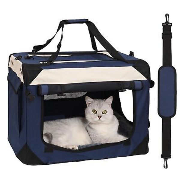 Large Cat Carrier for 2 Cats, Soft-Sided Pet Carrier with Waterproof Plush Ma...