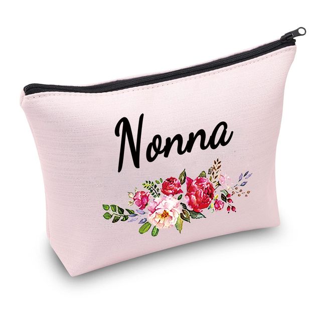 Nonna Make-up-Tasche, Oma, Geschenk, Großmutter, Nonna, Kosmetiktasche, Best Nonna Ever Mema, Oma, Nonna, Geschenk, rose, Kulturtasche