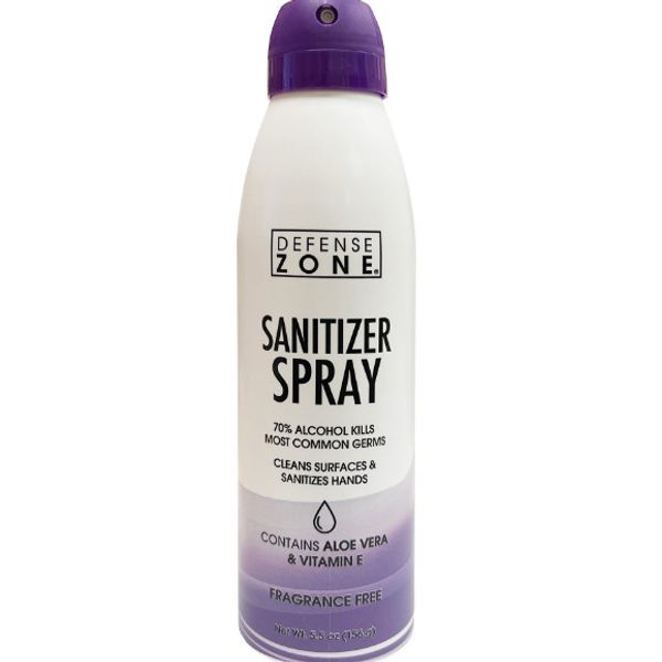 Hand Sanitizer  Defense Zone  Continuous Spray 5.5 oz ALOE VERA PLUS VITAMIN E