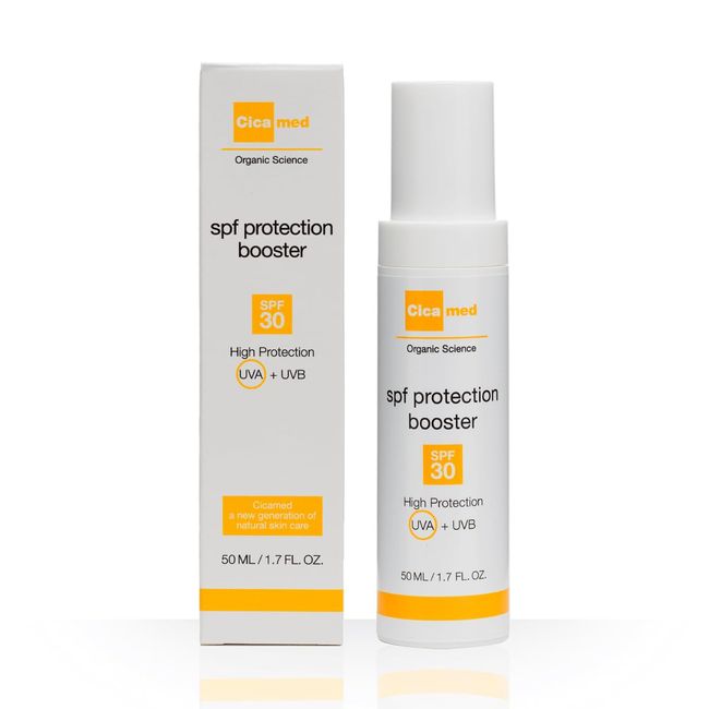 Cicamed Organic Science SPF Booster 30+ Facial Protection UVA/UVB, Anti Pollution Anti-Aging Sunscreen