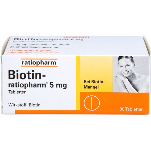 Biotin Ratioparm 5 mg Tablets Pack of 90