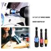 Impact Driver Bit Socket Adapter Set, 3pcs Hex Socket Adapter Drill Bit Socket Extension Set with 140mm Long 105° Right Angle Drill Attachment Bit Holder 1/4 Inch Hex Shank Bit Set