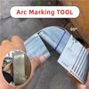 EliteEase 2 Pack Metal Marking Tool, Angle & Arc Marking Tool, Square Steel Pipe Bend Marking Tool, Square Arc Ruler, Architect Ruler Angle Measuring Tool