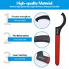 Crozgan 4pcs Coil Over Wrench Shock Spanner Adjustable C Shape Wrenches Tool Coilover Wrench, Hook Wrenches Tools Set for Automotive Engine Cables