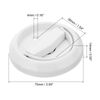 sourcing map Round Pull Ring, 1pcs 3" - Stainless Steel Ring Flush Pull with Screws, Recessed Door Pull Handle Knob for Drawer Wardrobe (White)