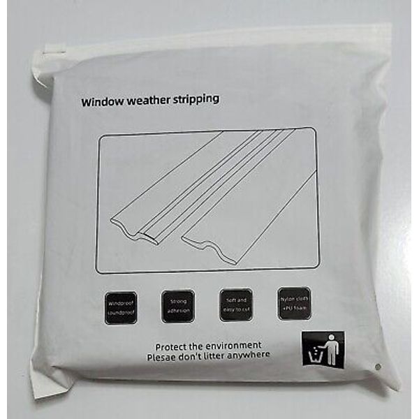 ONE ROLL OF NYLON +PU FOAM WINDOW WEATHER STRIPPING / WINDPROOF & SOUNDPROOF