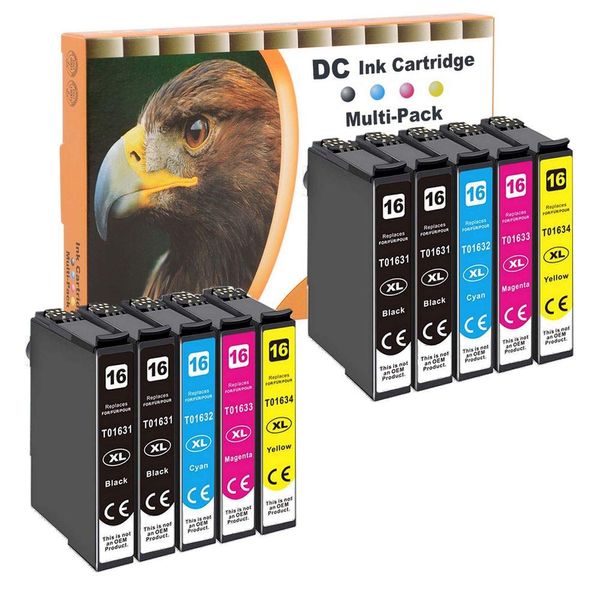 D&C Compatible Ink Cartridge Replacement for Epson 16 16XL for Epson WorkForce WF-2700 WF-2750 WF-2760 DWF WF-2010 WF-2500 WF-2510 WF-2520 WF-2530WF WF-2540W WF-2540 WF-2650 WF-2630 (10-Pack)