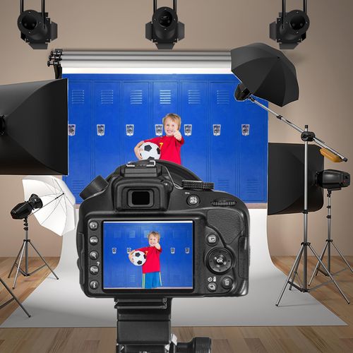 Baocicco 10x7ft Blue School Cabinet Backdrop for Photography Wardrobe School Locker Photography Background Changing Room Decor School Locker Themed Party for Teenager Students Studio Props