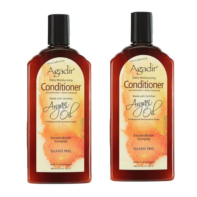 Agadir Argan Oil Daily Moisturizing Conditioner 12.4 fl oz  (Pack of 2)