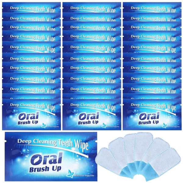 50 PCS Disposable Wipe Oral Finger Brush Up Teeth Cleaning Tools Teeth Whitening Strips for Oral Deep Cleaning Treatments (50)