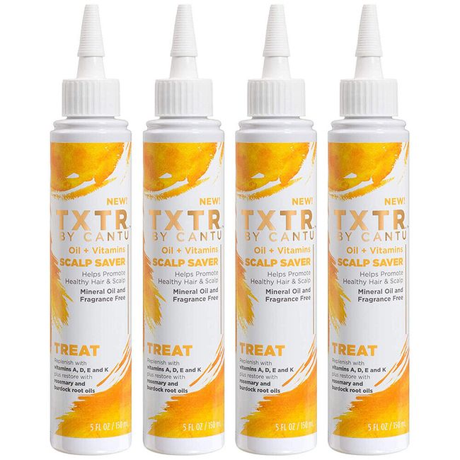 Pack of 4 New Cantu Txtr By Oil + Vitamins Scalp Saver 5oz