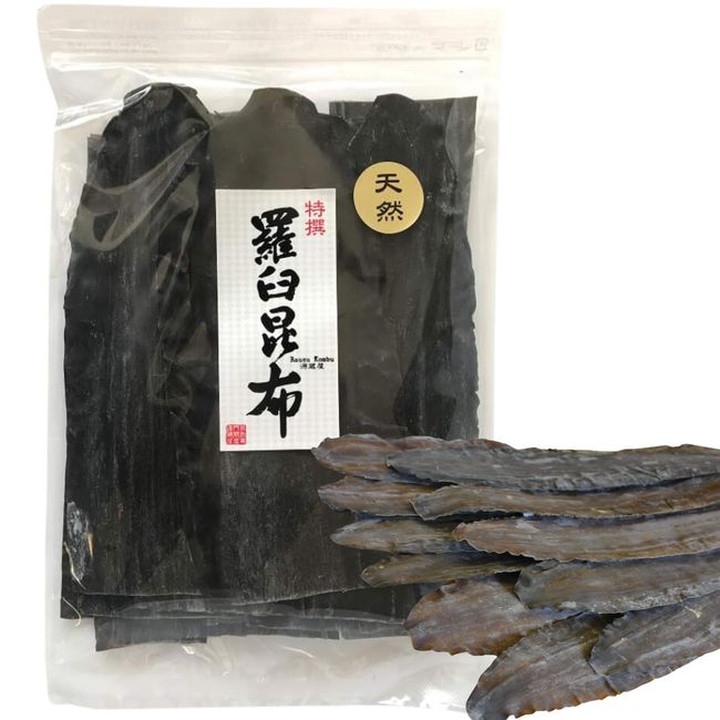 Natural Hokkaido Rausu Kombu 17.6 oz (500 g) [Kombu Specialty Wholesaler Genzoya] The King of Kelbu with Plenty of Flavor, Natural Rausu Kombu Dashi Kelbu Soup Kelbu, Rausu Kombu Konbu, Reduced Salt,