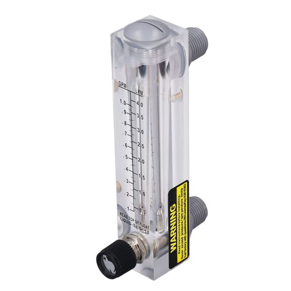 Flow meter, liquid flow meter, adjustable clear reading acrylic for chemicalsTesters and Detectors