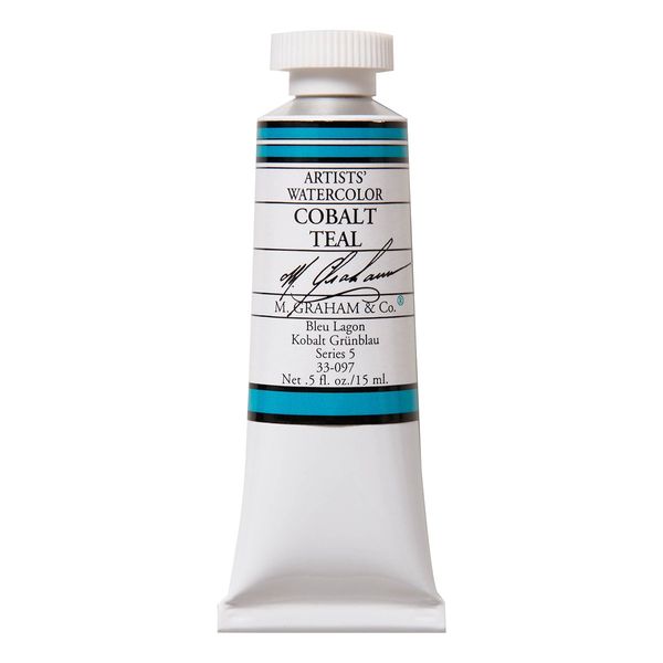 M. Graham 1/2-Ounce Tube Watercolor Paint, Cobalt Teal