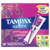 Tampax Radiant Tampons Multipack With Leakguard Braid, Regular/Super Absorbency, With Leakguard Braid, Unscented, 28 Count