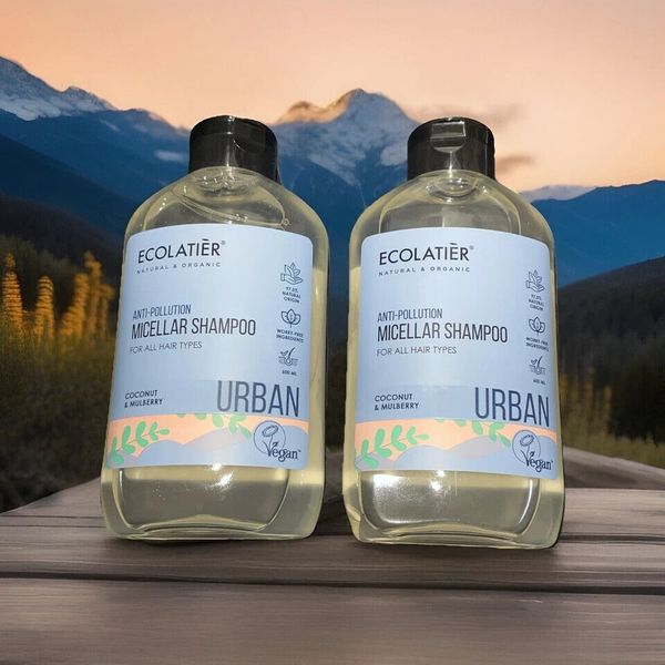 Vegan 2 NEW Ecolatier Natural & Organic Micellar Shampoo Coconut And Mulberry JJ