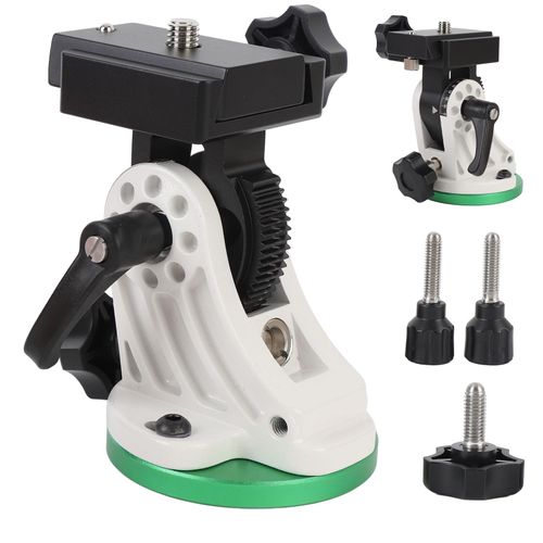 Telescope Mount, Latitude Adjustment Seat Aluminum Alloy Equatorial Wedge Instrument Latitude Base for Astronomy Telescope Accessory, 90° Adjustable Universal Tripod for Telescope with 3/8" Thread