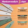 Teenitor Nail File Buffer, Nail Files, Nail Buffer Set to File, Shape,Smooth, Buffer and Shine Nails, Half-Moon