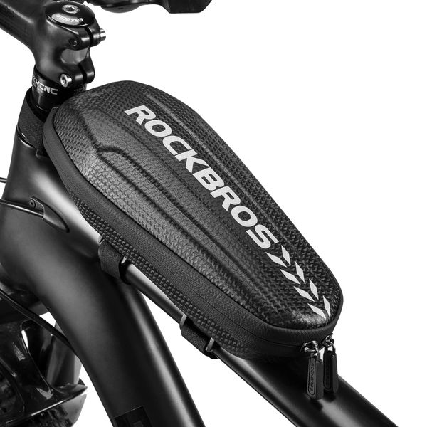 ROCKBROS Top Tube Bag, Bicycle Bag, Frame Bag, M/L, Waterproof, Pressure-proof, Storage Bag, Large Capacity, Lightweight, Storage for Small Items, Easy Installation, Super Strong Fixing, Large