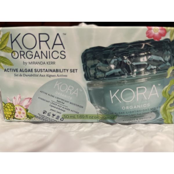 Kora Organics Active Algae Lightweight Moisturizer - 2 x 1.69 oz. Jar & Refill!