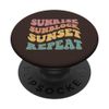 Sunrise Sunblock Sunset Repeat - Rainbow PopSockets Swappable PopGrip