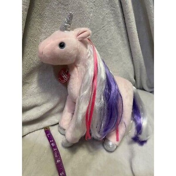 Aurora - Medium Pink Breyer - 12" Starlight Unicorn Stuffed Animal Standing