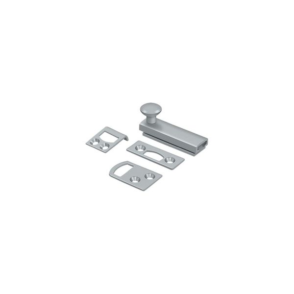 Deltana 2sbcs26d Heavy Duty Concealed Screw Surface Bolt, Satin Chrome, 2"